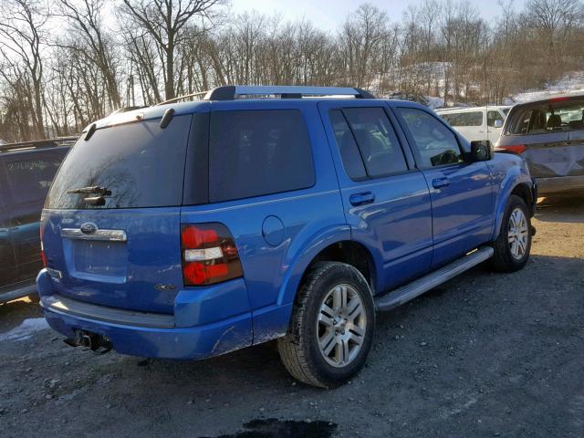 1FMEU7FE2AUA03445 - 2010 FORD EXPLORER L BLUE photo 4