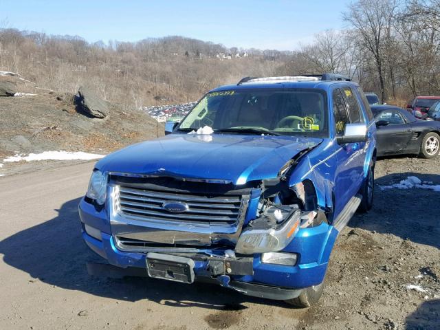 1FMEU7FE2AUA03445 - 2010 FORD EXPLORER L BLUE photo 9