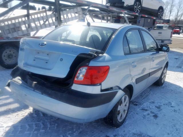 KNADE123366106218 - 2006 KIA RIO SILVER photo 4