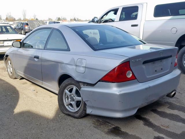 1HGEM211X5L034158 - 2005 HONDA CIVIC DX V SILVER photo 3