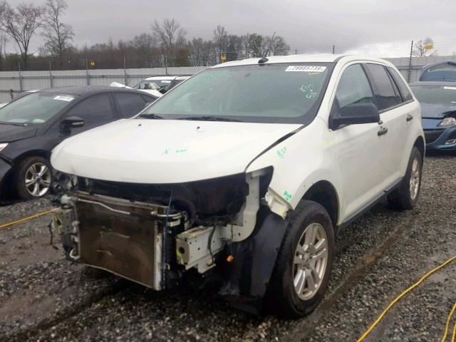 2FMDK3GC5BBB58165 - 2011 FORD EDGE SE WHITE photo 2