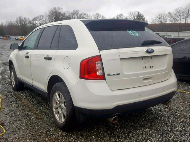 2FMDK3GC5BBB58165 - 2011 FORD EDGE SE WHITE photo 3