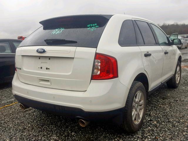 2FMDK3GC5BBB58165 - 2011 FORD EDGE SE WHITE photo 4