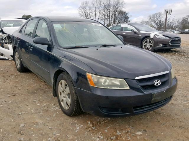 5NPET46C07H259641 - 2007 HYUNDAI SONATA GLS BLACK photo 1