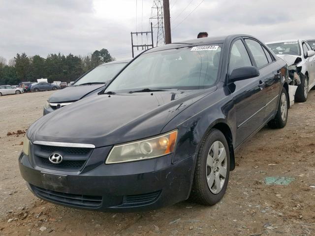 5NPET46C07H259641 - 2007 HYUNDAI SONATA GLS BLACK photo 2