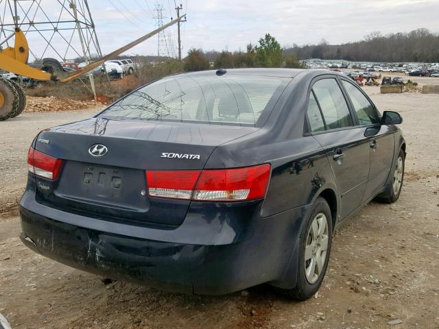 5NPET46C07H259641 - 2007 HYUNDAI SONATA GLS BLACK photo 4