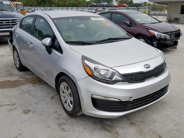 KNADM4A37G6597626 - 2016 KIA RIO LX SILVER photo 1