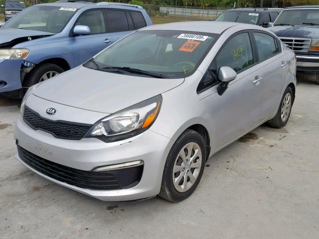 KNADM4A37G6597626 - 2016 KIA RIO LX SILVER photo 2