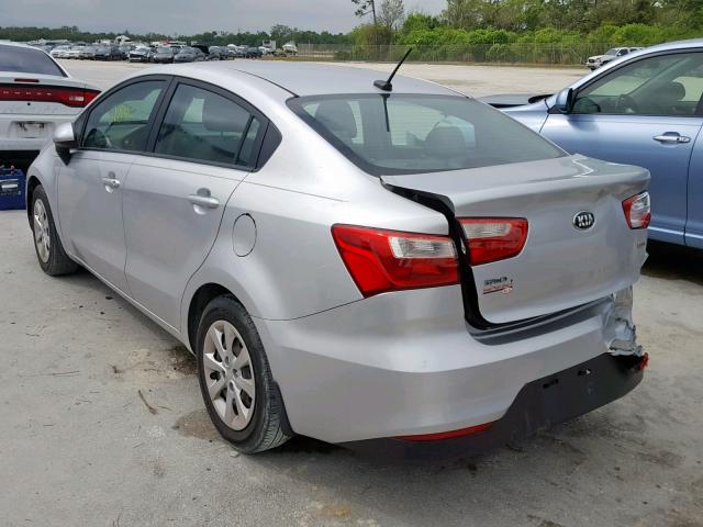 KNADM4A37G6597626 - 2016 KIA RIO LX SILVER photo 3