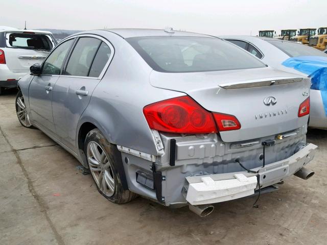 JN1DV6AP7CM812039 - 2012 INFINITI G25 BASE SILVER photo 3