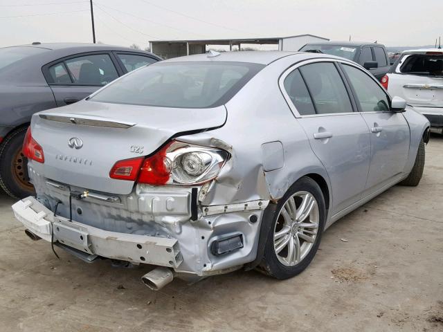 JN1DV6AP7CM812039 - 2012 INFINITI G25 BASE SILVER photo 4