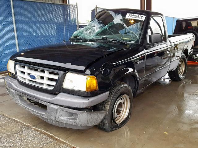 1FTYR10U33PB32473 - 2003 FORD RANGER BLACK photo 2