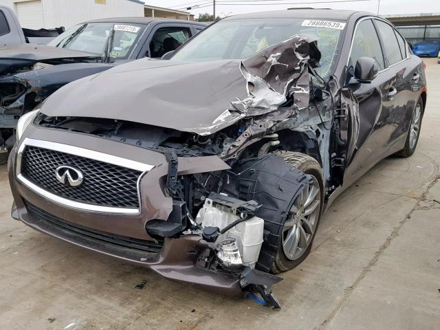 JN1CV7AP8GM202769 - 2016 INFINITI Q50 BASE BROWN photo 2