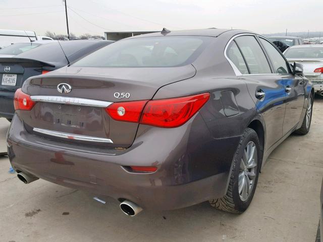 JN1CV7AP8GM202769 - 2016 INFINITI Q50 BASE BROWN photo 4