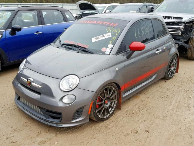 3C3CFFFHXCT377023 - 2012 FIAT 500 ABARTH GRAY photo 2