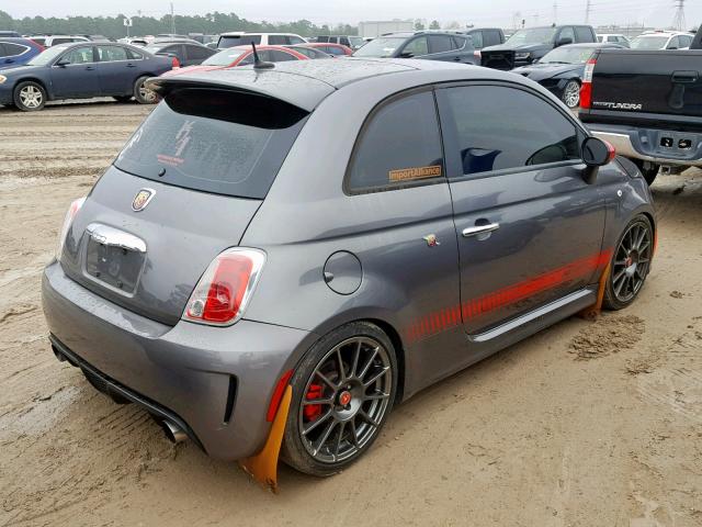 3C3CFFFHXCT377023 - 2012 FIAT 500 ABARTH GRAY photo 4