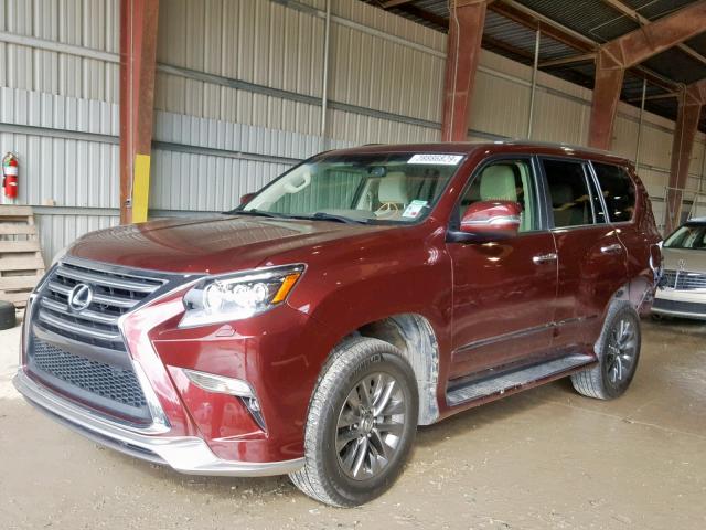 JTJBM7FX1H5153198 - 2017 LEXUS GX MAROON photo 2