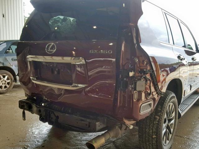 JTJBM7FX1H5153198 - 2017 LEXUS GX MAROON photo 9