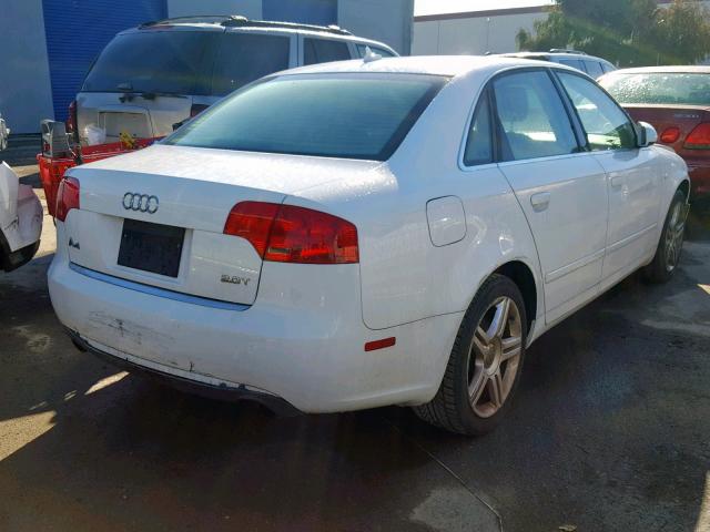 WAUAF78E87A137667 - 2007 AUDI A4 S-LINE WHITE photo 4