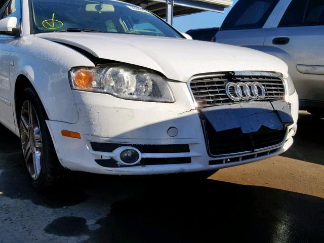 WAUAF78E87A137667 - 2007 AUDI A4 S-LINE WHITE photo 9