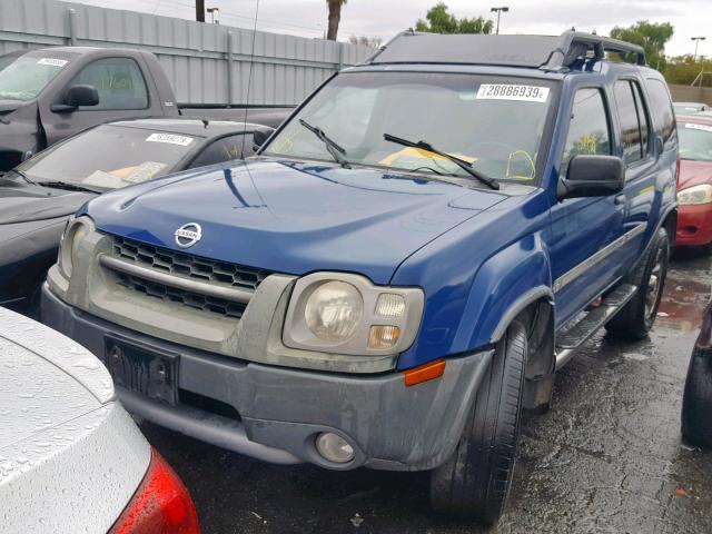 5N1MD28T02C513875 - 2002 NISSAN XTERRA SE BLUE photo 2