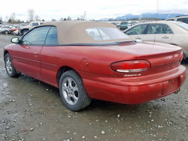 3C3EL55H6YT276484 - 2000 CHRYSLER SEBRING JX RED photo 3