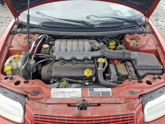 3C3EL55H6YT276484 - 2000 CHRYSLER SEBRING JX RED photo 7