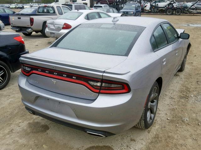 2C3CDXHG2FH896564 - 2015 DODGE CHARGER SX SILVER photo 4