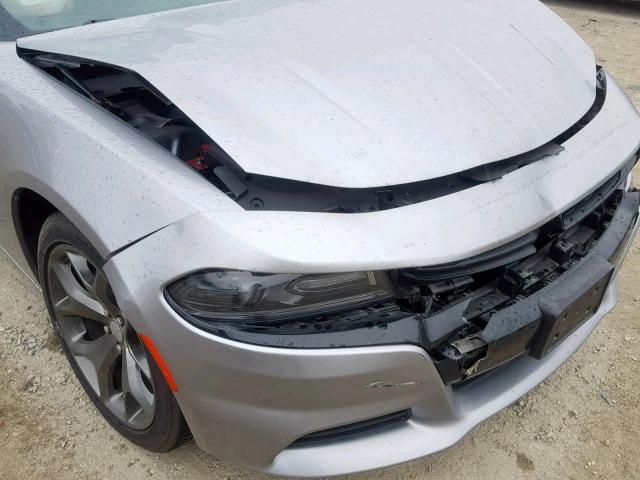 2C3CDXHG2FH896564 - 2015 DODGE CHARGER SX SILVER photo 9