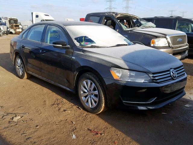 1VWAS7A34EC114571 - 2014 VOLKSWAGEN PASSAT S BLACK photo 1