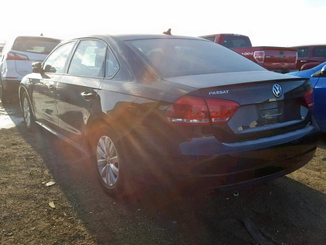 1VWAS7A34EC114571 - 2014 VOLKSWAGEN PASSAT S BLACK photo 3