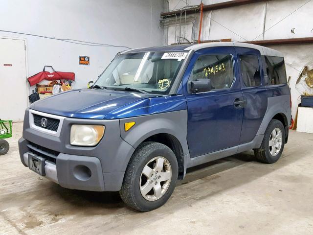 5J6YH18513L001771 - 2003 HONDA ELEMENT EX BLUE photo 2