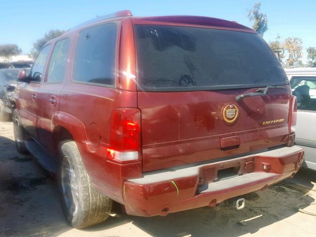 1GYEK63N02R111294 - 2002 CADILLAC ESCALADE L BURGUNDY photo 3