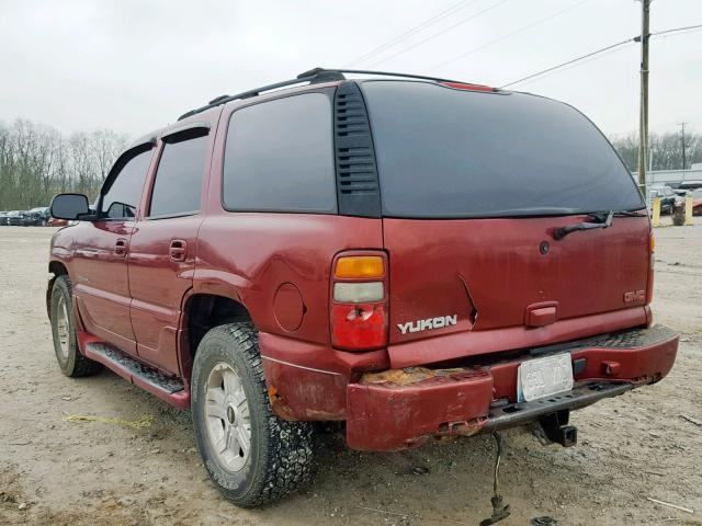 1GKEK63U72J156183 - 2002 GMC DENALI MAROON photo 3