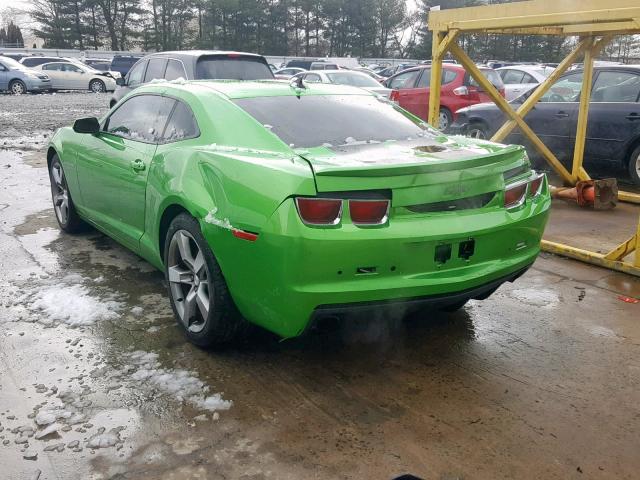 2G1FK1EJ8B9132341 - 2011 CHEVROLET CAMARO 2SS GREEN photo 3