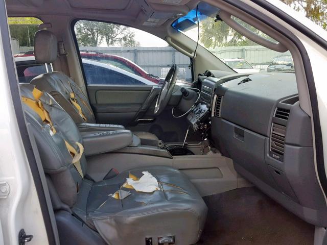 5N1AA08A64N737190 - 2004 NISSAN ARMADA SE WHITE photo 5