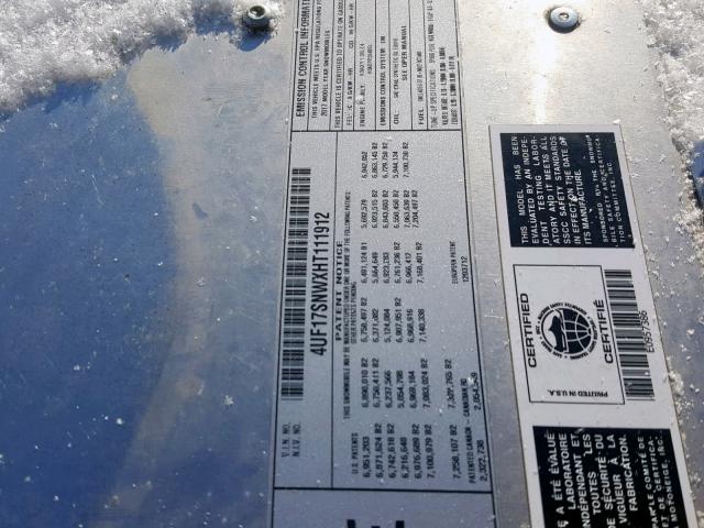 4UF17SNWXHT111912 - 2017 ARCTIC CAT ZR5000 თეთრი ფოტო 10