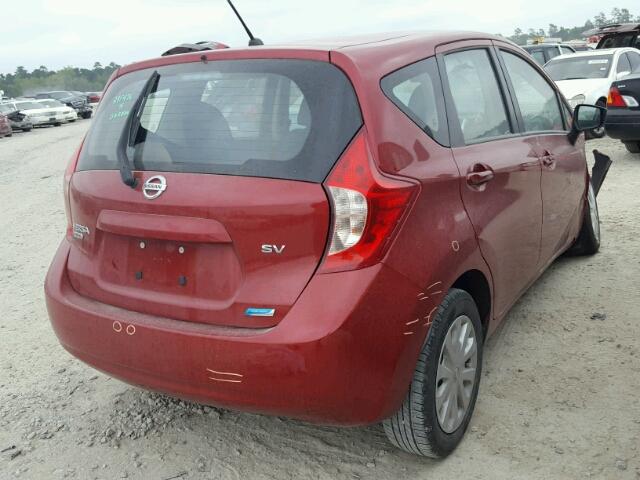 3N1CE2CP0FL422285 - 2015 NISSAN VERSA NOTE RED photo 4