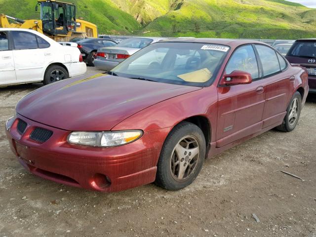 1G2WR521X2F189019 - 2002 PONTIAC GRAND PRIX BURGUNDY photo 2