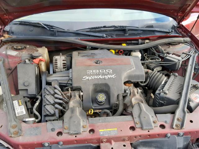 1G2WR521X2F189019 - 2002 PONTIAC GRAND PRIX BURGUNDY photo 7