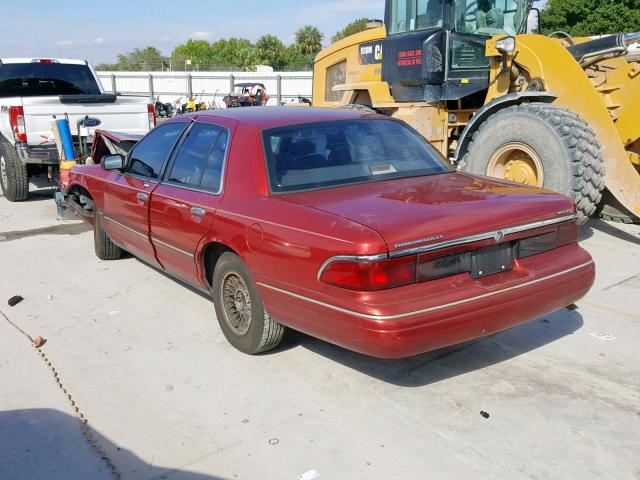 2MELM75W4VX628481 - 1997 MERCURY GRAND MARQ MAROON photo 3