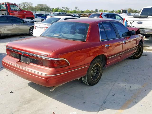 2MELM75W4VX628481 - 1997 MERCURY GRAND MARQ MAROON photo 4