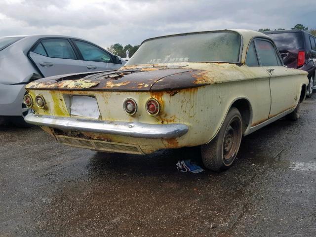 40927W175291 - 1964 CHEVROLET CORVAIR YELLOW photo 4