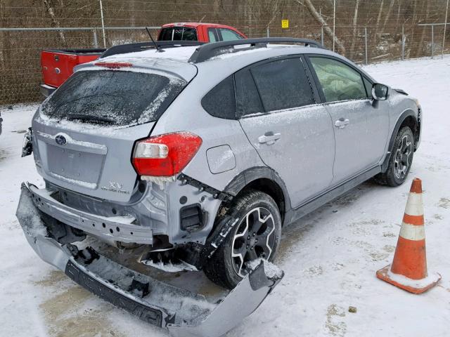 JF2GPACC6F8307545 - 2015 SUBARU XV CROSSTR SILVER photo 4