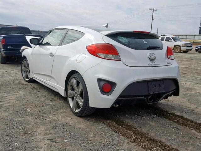 KMHTC6AE8DU151079 - 2013 HYUNDAI VELOSTER T WHITE photo 3