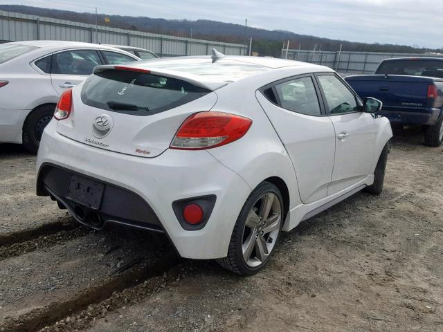 KMHTC6AE8DU151079 - 2013 HYUNDAI VELOSTER T WHITE photo 4