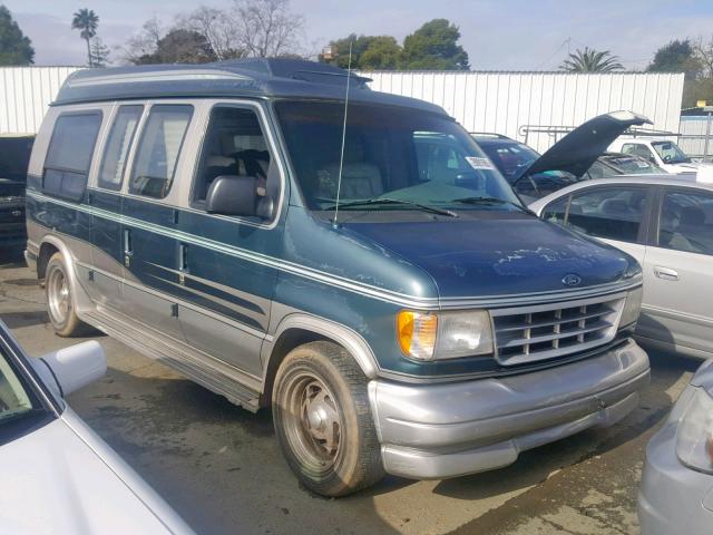 1FDEE14H4THA67683 - 1996 FORD ECONO E150 GREEN photo 1