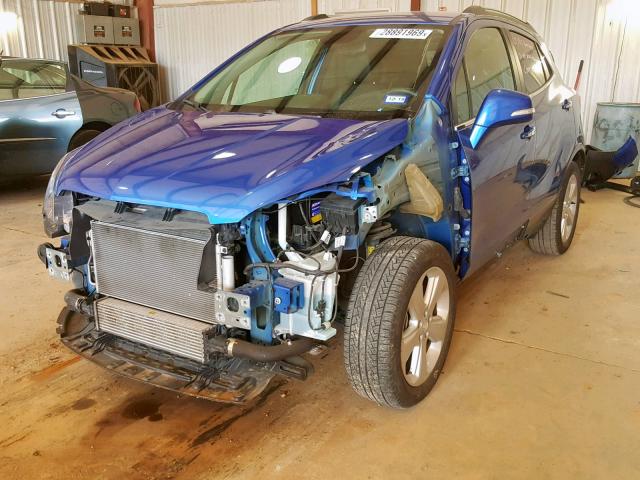 KL4CJESB0FB235334 - 2015 BUICK ENCORE BLUE photo 2