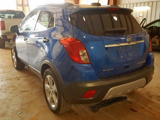 KL4CJESB0FB235334 - 2015 BUICK ENCORE BLUE photo 3