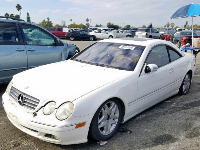 WDBPJ75JX2A030981 - 2002 MERCEDES-BENZ CL 500 WHITE photo 2